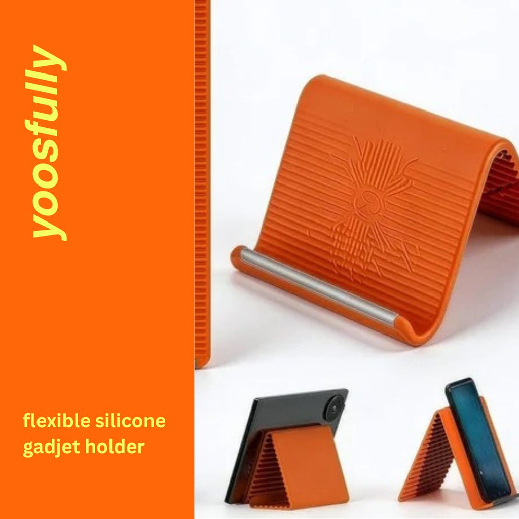 Flexible silicone gadget holder