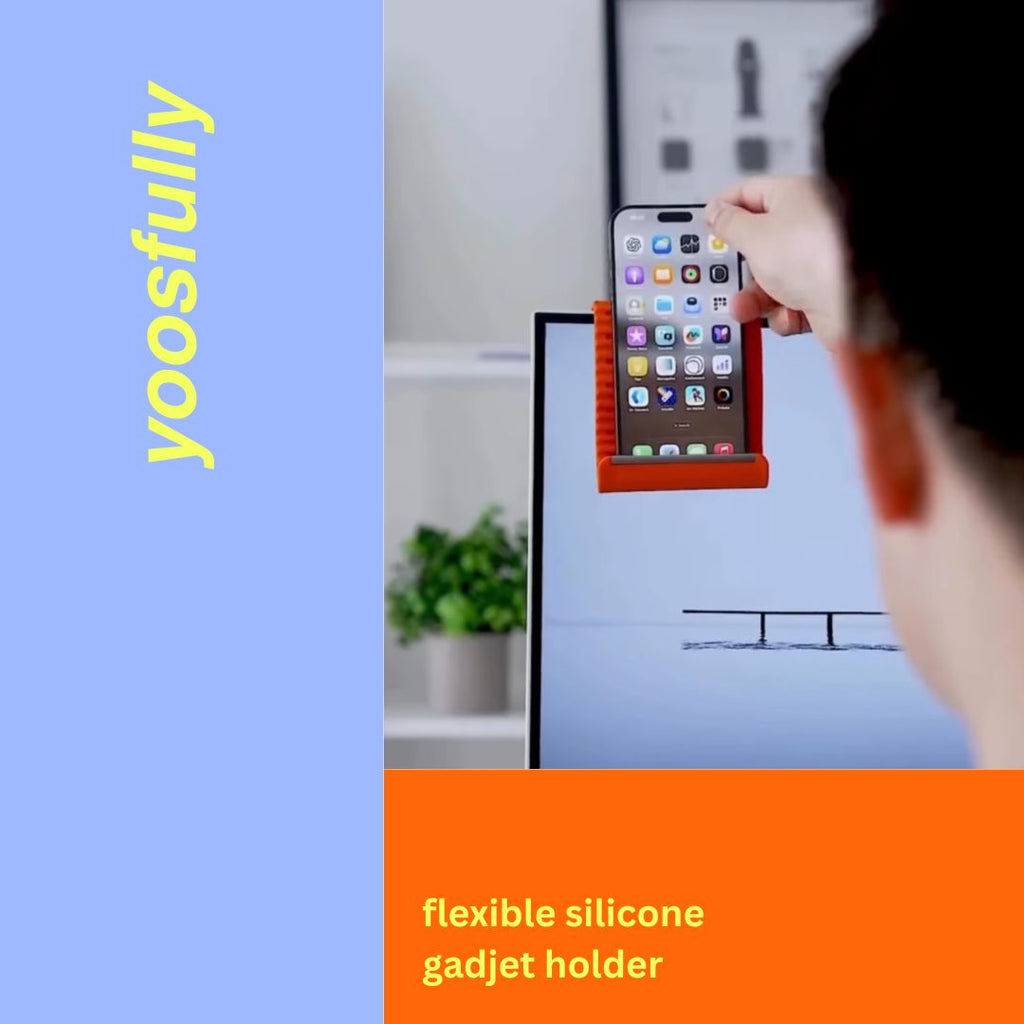 Flexible silicone gadget holder