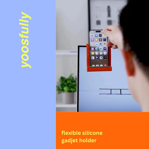 Flexible silicone gadget holder